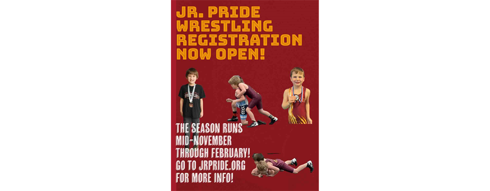 Jr. Pride Wrestling Registration Now Open!