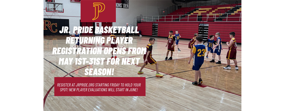 Jr. Pride Returning Player Regsitration Opens May 1st!